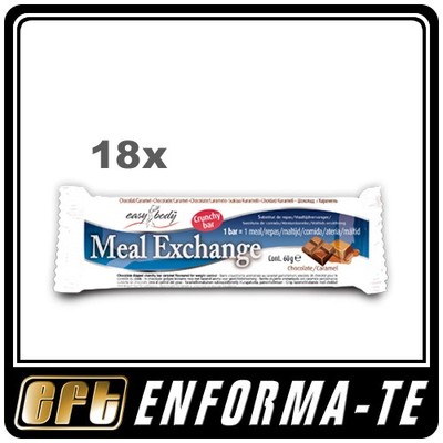 Foto Easy Body Meal Exchange Bar 18 Barras De 60g, Chocolate-caramelo (32,31€/kg)