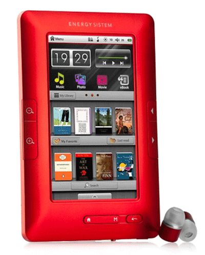 Foto eBook Energy System Color eReader C4+Touch Titanium Red (387014)