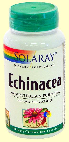 Foto Echinacea Angustifolia y Purpurea - Solaray - 100 cápsulas 460 mg