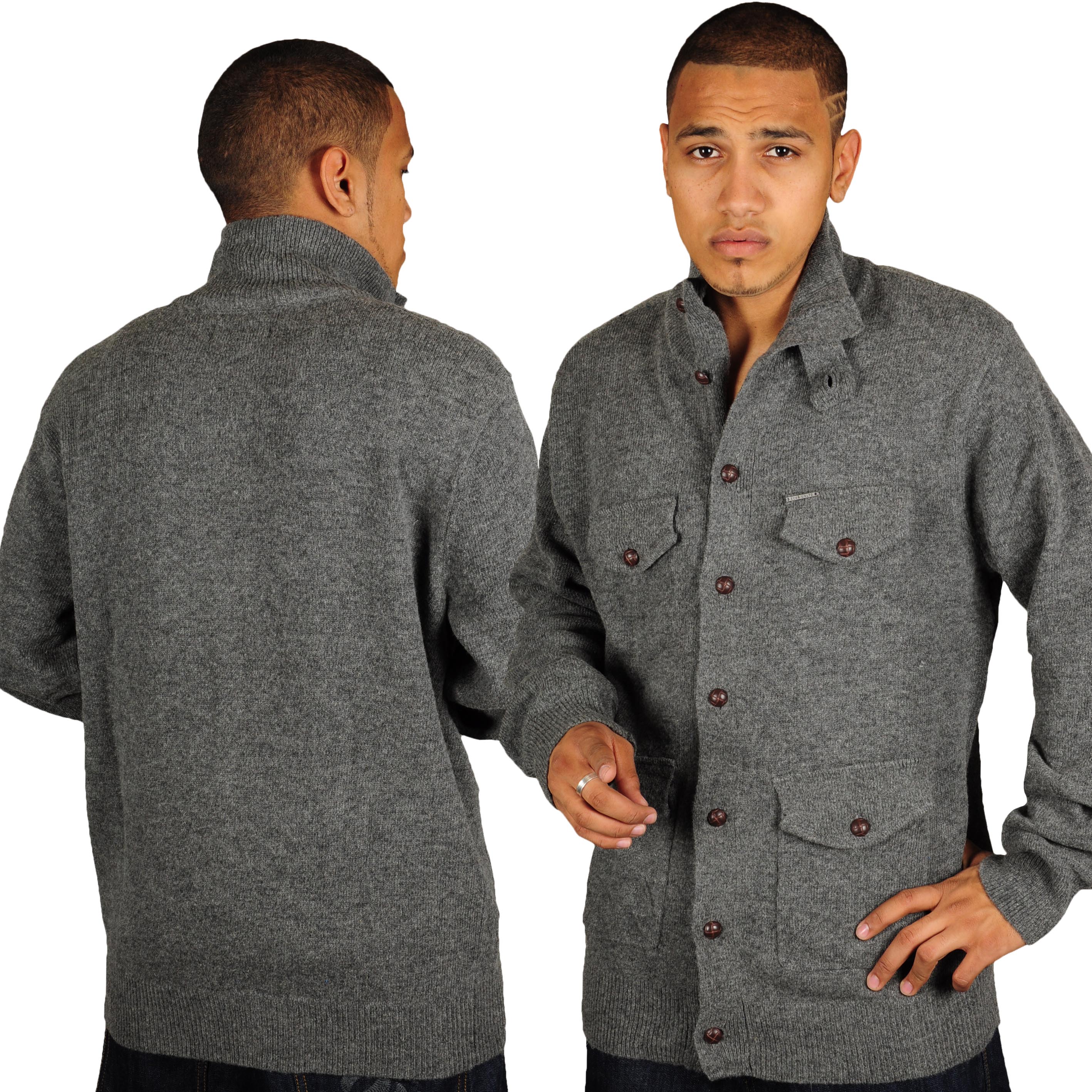 Foto Ecko Engauged Jersey De Punto Gris Oscuro
