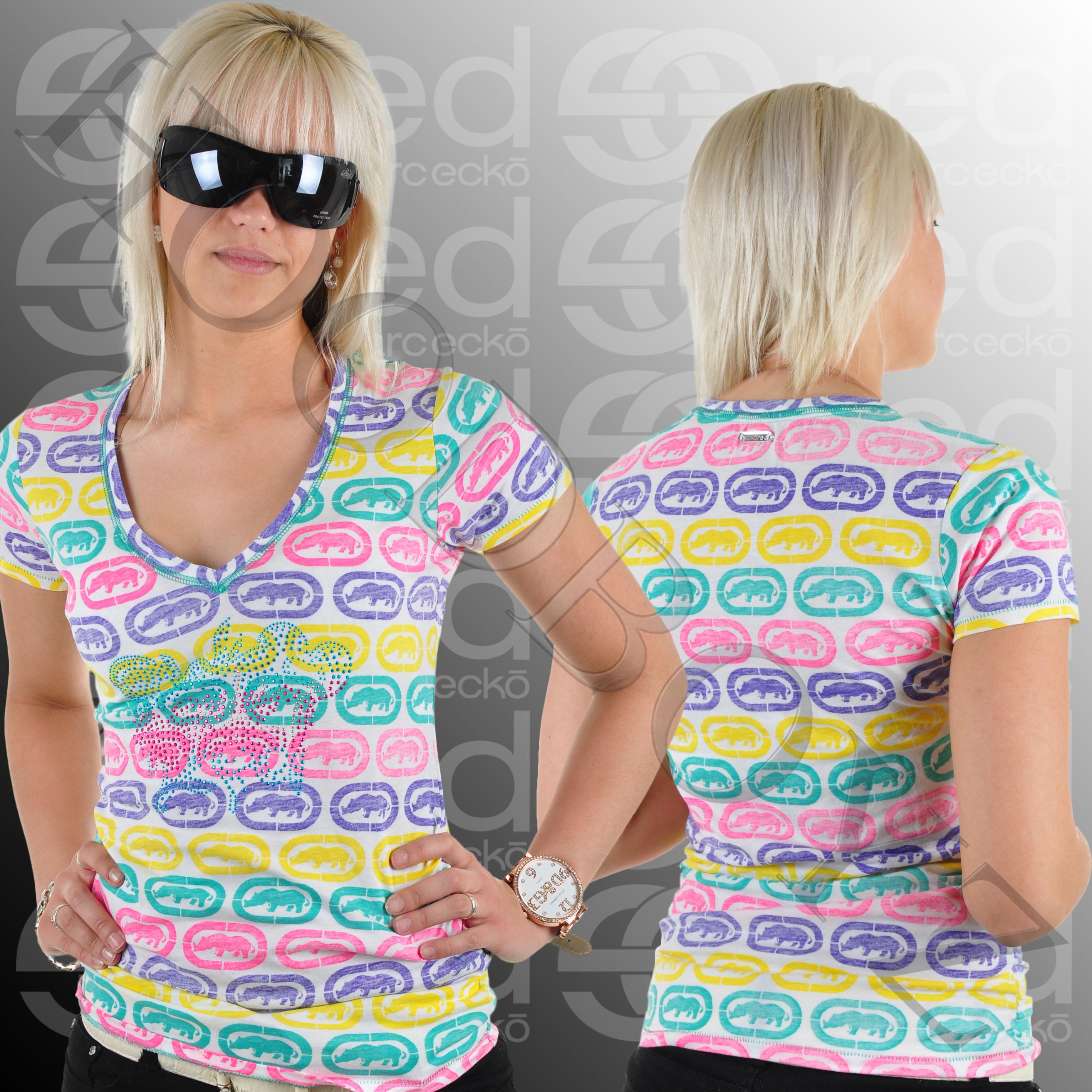 Foto Ecko Red Cleavelander V-neck T-shirt Blanco Multicullor