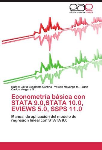 Foto Econometría básica con STATA 9.0,STATA 10.0, EVIEWS 5.0, SSPS 11.0: Manual de aplicación del modelo de regresión lineal con STATA 9.0