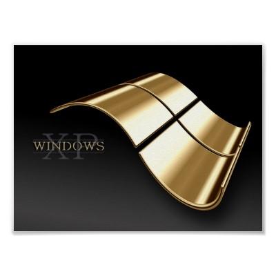 Foto Edición del oro de Microsoft Windows Xp Posters