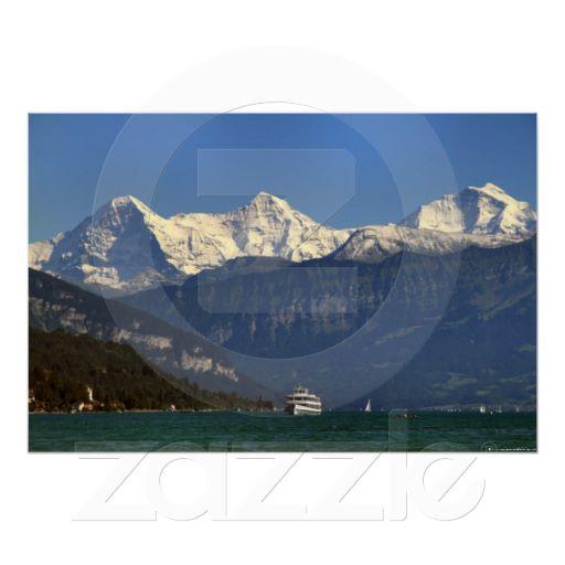 Foto Eiger, Mönch y Jungfrau, Thunersee, Suiza Impresiones
