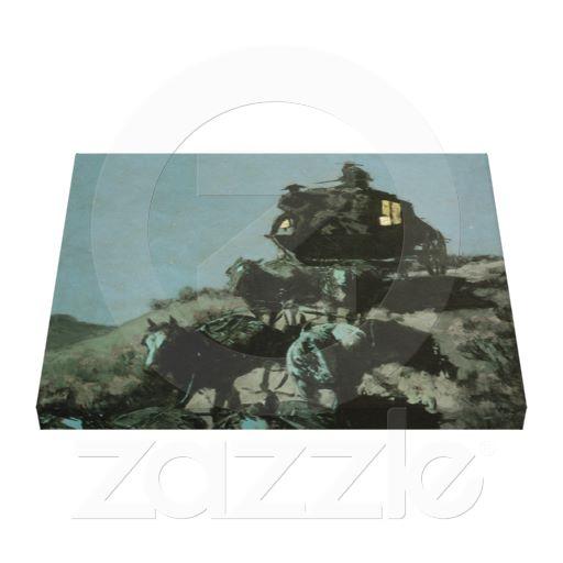 Foto El coche del oeste viejo 1901 3D de la etapa envol Lona Estirada...