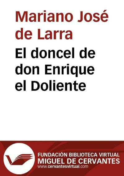 Foto El doncel de don enrique el doliente (ebook)