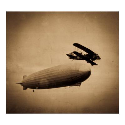 Foto El Graf Zeppelin Approaching New York City 1928 Impresiones