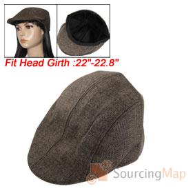 Foto el hombre de color marrón oscuro visor duro forro interior tapa boina informal sombrero