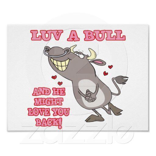 Foto el luv un toro pudo amarle detrás el humor animal Impresiones