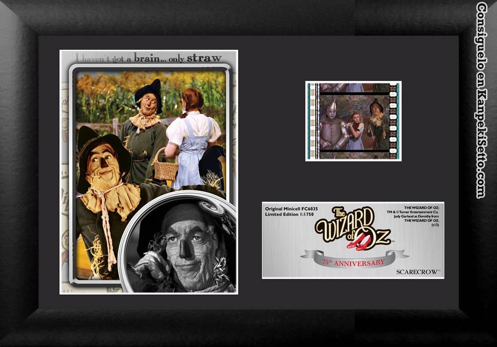 Foto El Mago De Oz Recortes De Carrete En Caja De Madera 75th Anniversary Scarecrow