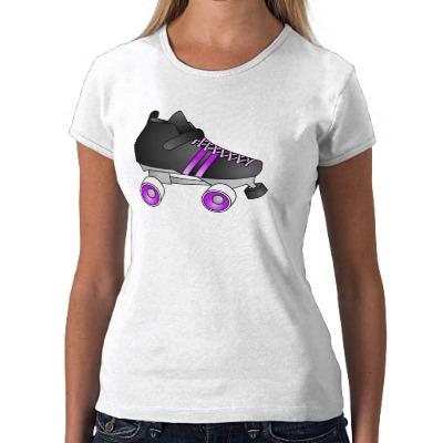 Foto El rodillo Derby patina negro y púrpura Camisetas
