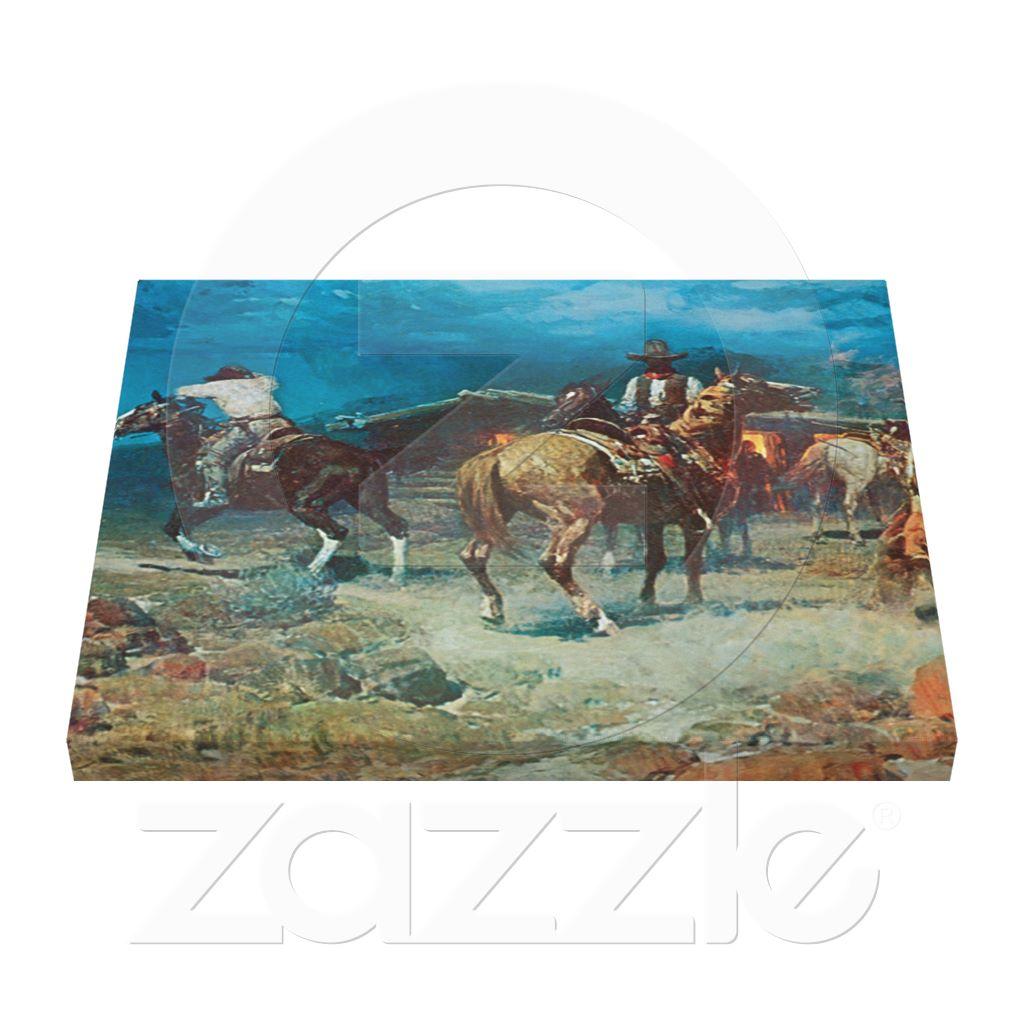 Foto El viejo arte del oeste 3D de Pony Express 1922 en Impresion De Lienzo