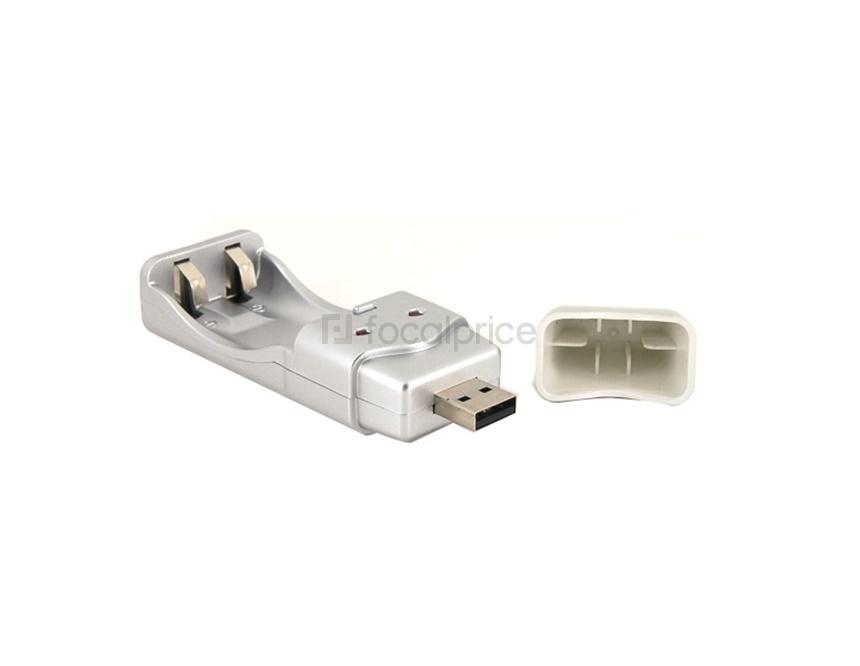 Foto Electrónica de Consumo-Cargador USB para baterías de Ni-MH AA / AAA de la batería recargable (de plata)