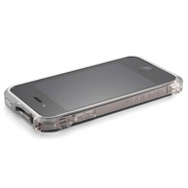 Foto Element Vapor Comp Plata para iPhone 4 y 4S + protector