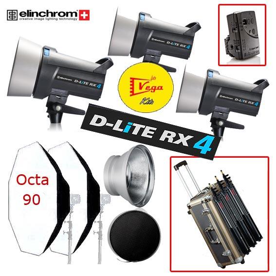 Foto Elinchrom Kit D-Lite RX 4 Triple Pro