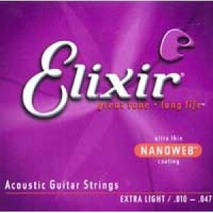 Foto Elixir juego de cuerdas para acústica nanoweb extra lig