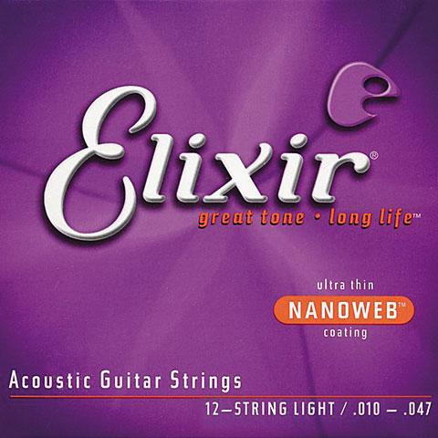 Foto Elixir Nanoweb Bronze 010-047 12-String , Cuerdas guitarra acúst.