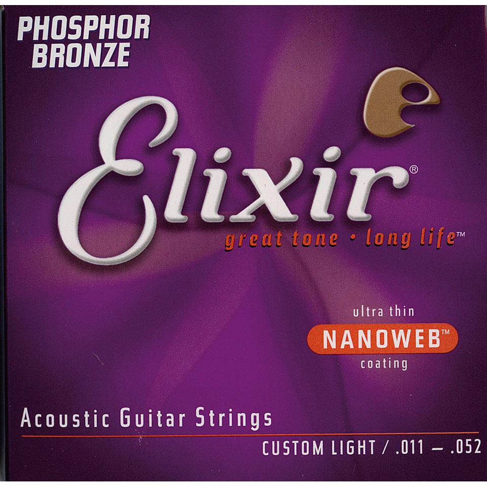 Foto Elixir Nanoweb Ph.Bronze 011-052, Cuerdas guitarra acúst.