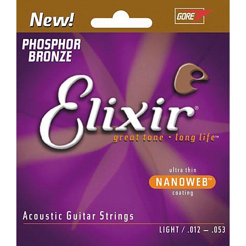 Foto Elixir Nanoweb Ph.Bronze 012-053, Cuerdas guitarra acúst.