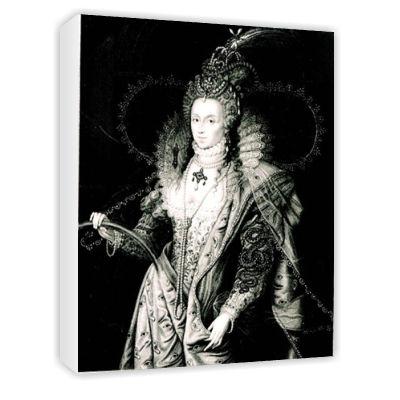 Foto Elizabeth I drawn by W.Derby and engraved by.. - Art Canvas