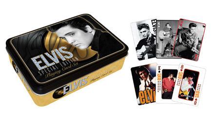 Foto Elvis Presley Lata Con Juego De Cartas Gold