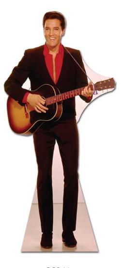 Foto Elvis Presley Rojo Camisa y Guitarra 180cms Tamaño real Figura de cart