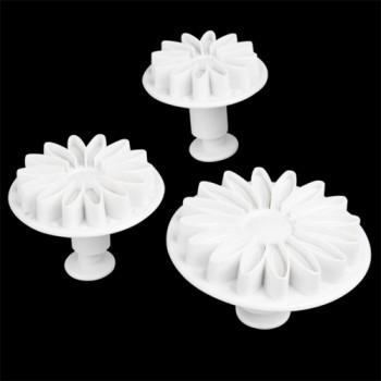 Foto embolo cortante de forma gerbera 8cm 6.5cm 5.5cm 3pcs