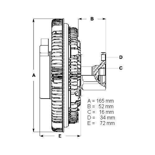 Foto Embrague, ventilador del radiador Mercedes Clase, SL