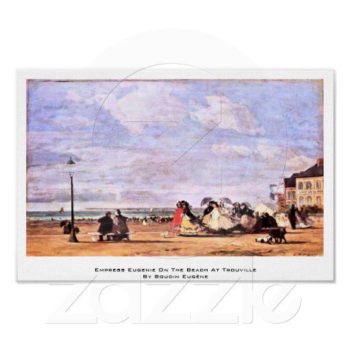 Foto Emperatriz Eugenie en la playa en Trouville Posters