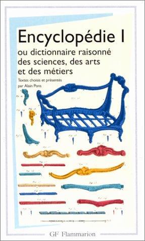 Foto Encyclopedie 1: Ou Dictionnaire raisonné des sciences, des arts et des métiers (Garnier-Flammarion)