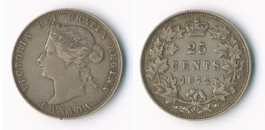 Foto England / Canada 25 Cents 1872 H