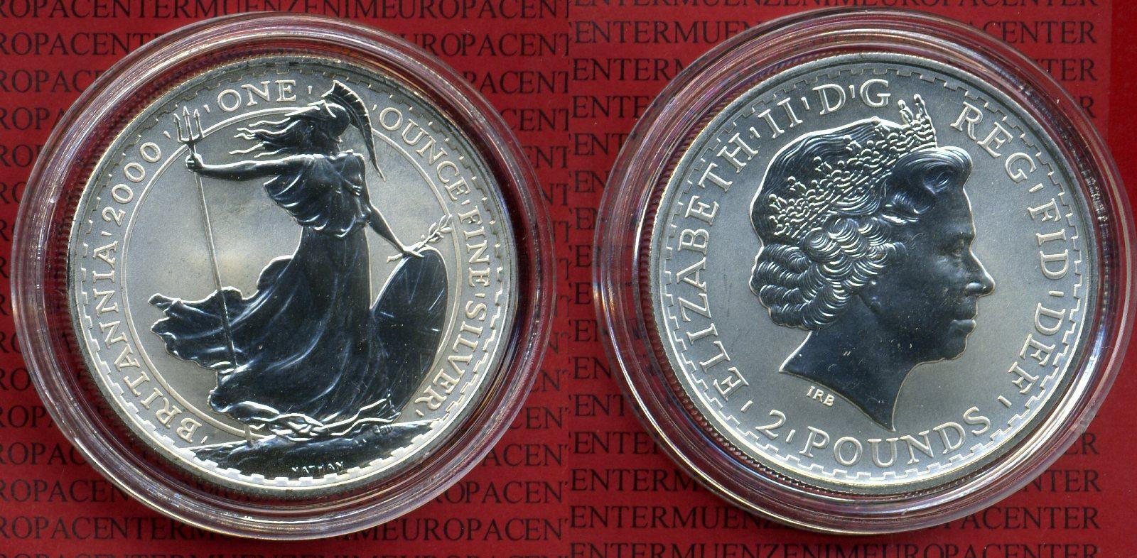 Foto England Großbritannien Uk 2 Pfund, Pounds Britannia 2000