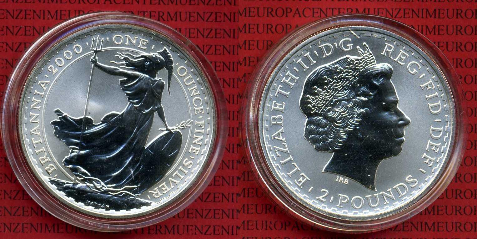Foto England Großbritannien Uk 2 Pfund, Pounds Britannia 2000