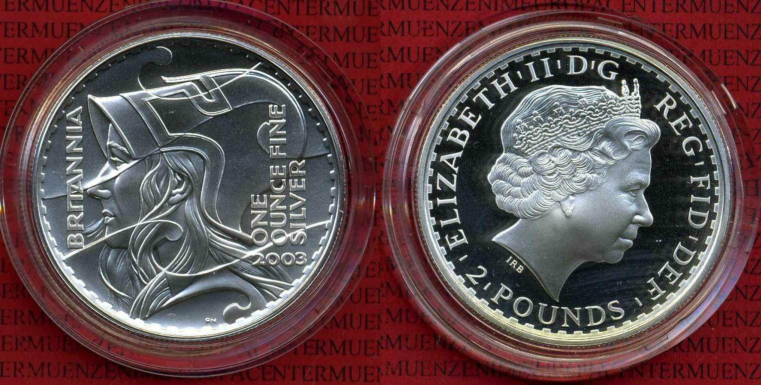 Foto England Großbritannien Uk 2 Pfund, Pounds Britannia 2003
