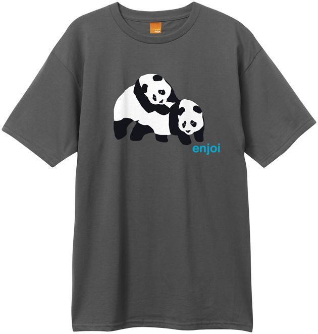 Foto Enjoi Piggyback Pandas Tee - Charcoal