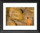 Foto Enmarcado 25x20cm imprimir of Estatua de Buda, Gal Vihara,...