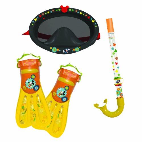 Foto Eolo Disney Mickey Club House - Juego de aletas, tubo y gafas de buceo, color amarillo