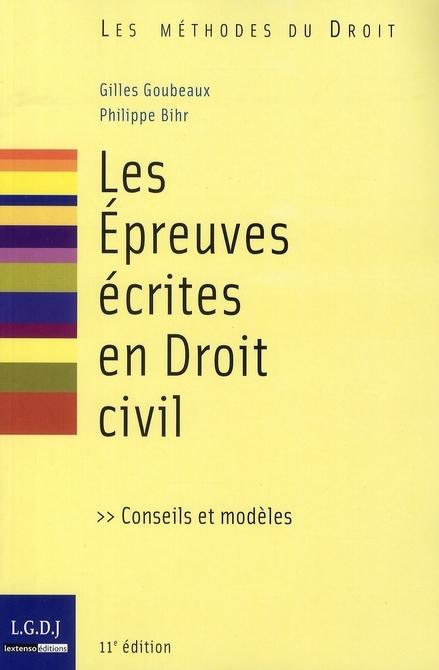 Foto Epreuves ecrites en droit civil, 11eme edition. dissertation, consultation, commentaire d'arret, res