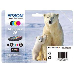 Foto Epson cartucho de impresión oso polar 26 multipack - negro,