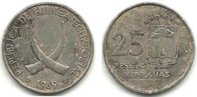Foto Equatorial Guinea - 25 Pesetas Guineanas - 1969 - 04241