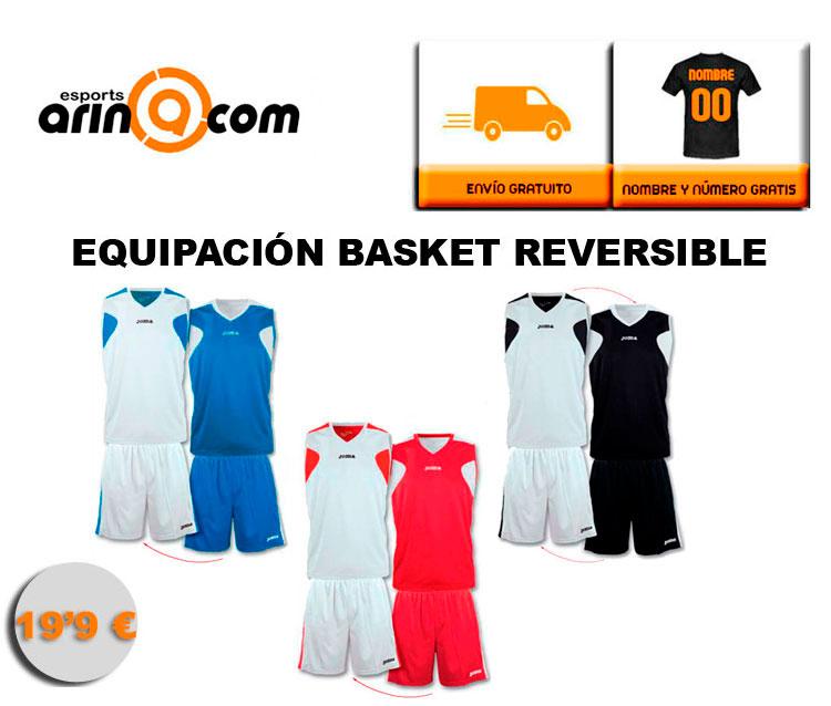 Foto Equipación Baloncesto Joma Reversible - Envio 24h
