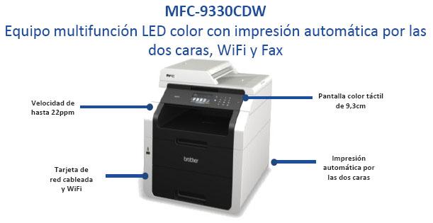 Foto Equipo multifuncion led color brother mfc 9330cdw