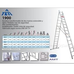 Foto escalera 2 tramos mod. yeti sherpa ref. 1925 13+12