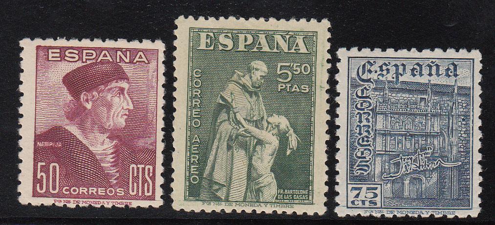 Foto ESPAÑA SPAIN 1002/04 1946 DÍA DEL SELLO Fiesta de la Hispanidad MH