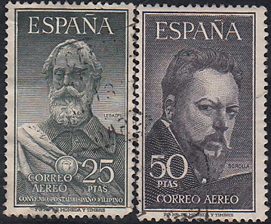 Foto ESPAÑA SPAIN Nº 1124/25 1953 LEGAZPI SOROLLA