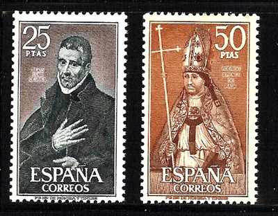 Foto España Spain Nº 1961/62 1961/2 1969 Juan De Ávila Rodrigo Ximénez De Rada Mnh