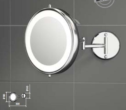 Foto Espejo de aumento con luz led para fijar a pared, fabricado por Salgar