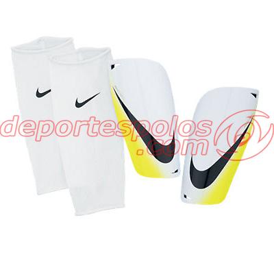 Foto espinillera/nike:mercurial lite m white/yellow/(bl