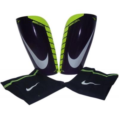 Foto Espinilleras nike mercurial lite morada/fluor/blanco