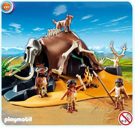 Foto Esqueleto mamut con cazadores